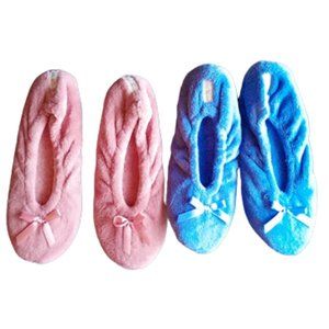 2 Pairs of Brand New Stretch Slippers Size 7-8